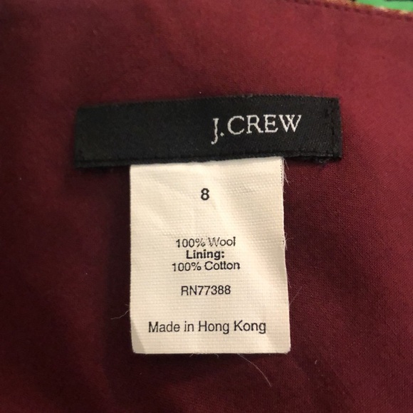 J Crew rust mixed print wool midi skirt - Picture 9 of 9